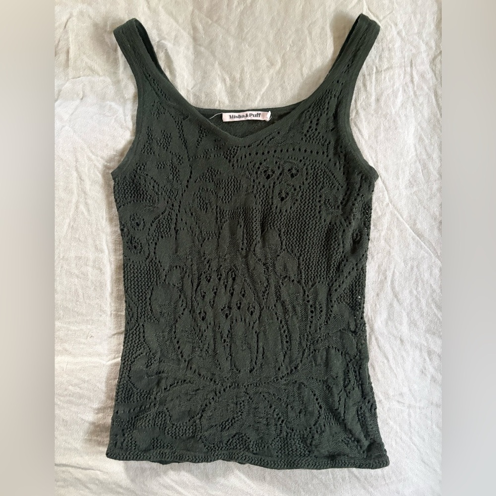 Misha and puff crochet tank